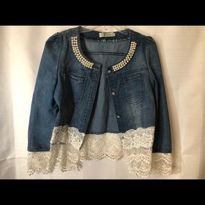 Lace. Pears. Denim Jacket